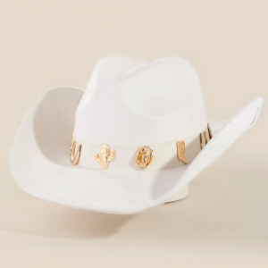 Western Cactus Horseshoe Boots Decor Cowboy Hat