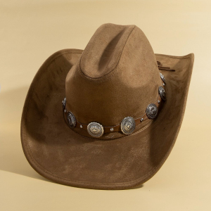 Round Concho Disc Belt Western Cowboy Hat