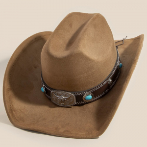 Longhorn Concho Strap Cowboy Hat