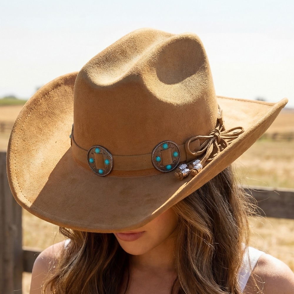 Western Concho Band Cowboy Hat