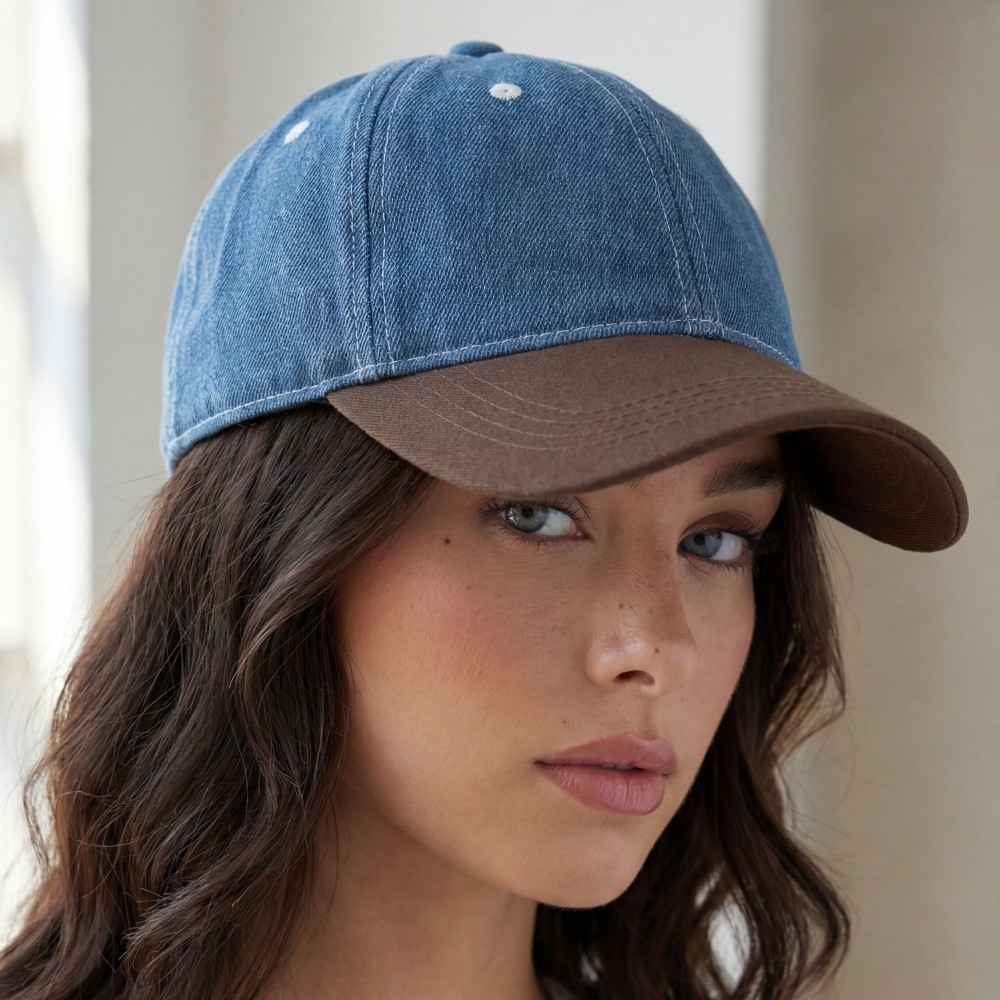 Two Tone Denim Cap