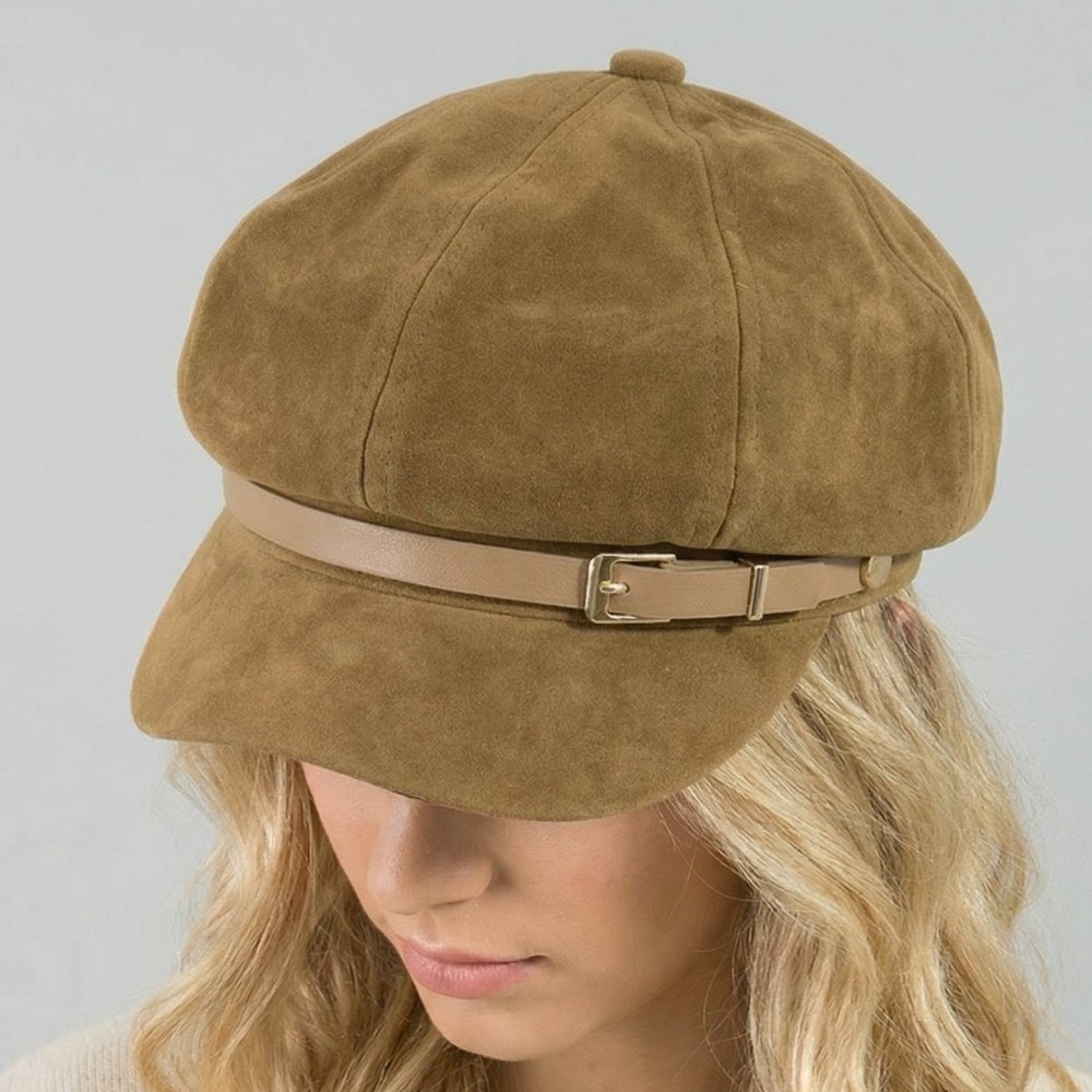 Thin Belt Strap Detail Newsboys Cap