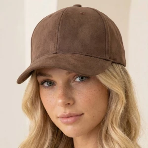 Soft Suede Six Panel Baseball Cap