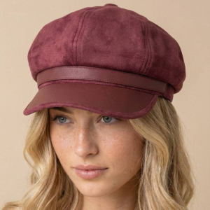 Leather Newsboys Cap