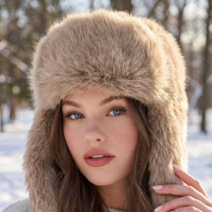 Plush Fur Trapper Hat With Ear Flaps