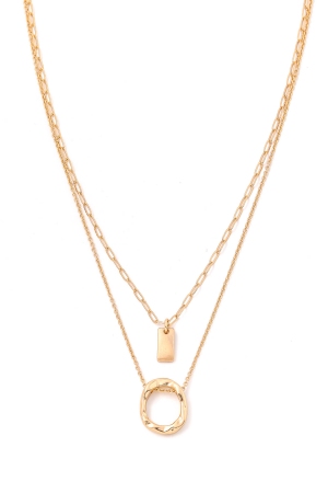 Layered Double Charm Necklace