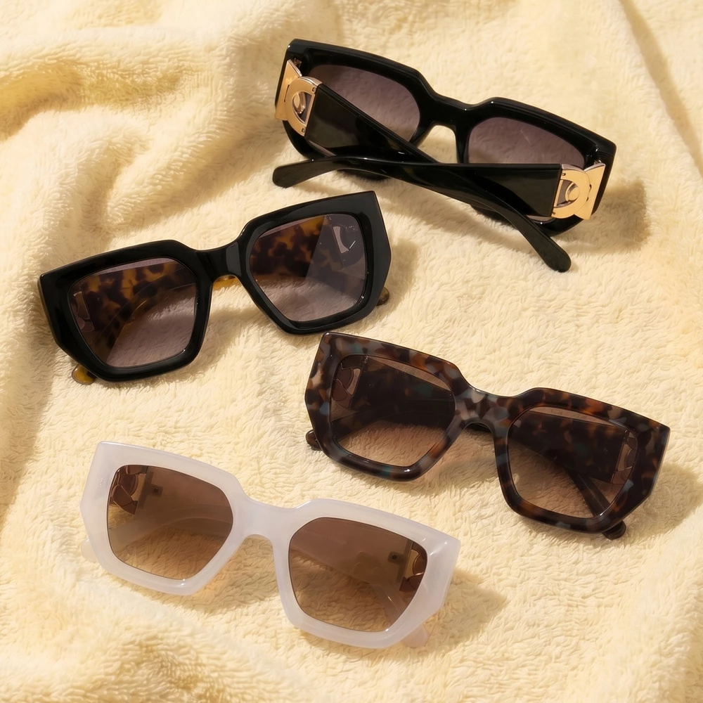Chunky Geometric Square Frame Sunglasses