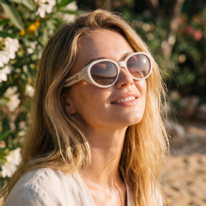 Retro Oval Cat Eye Chunky Frame Sunglasses