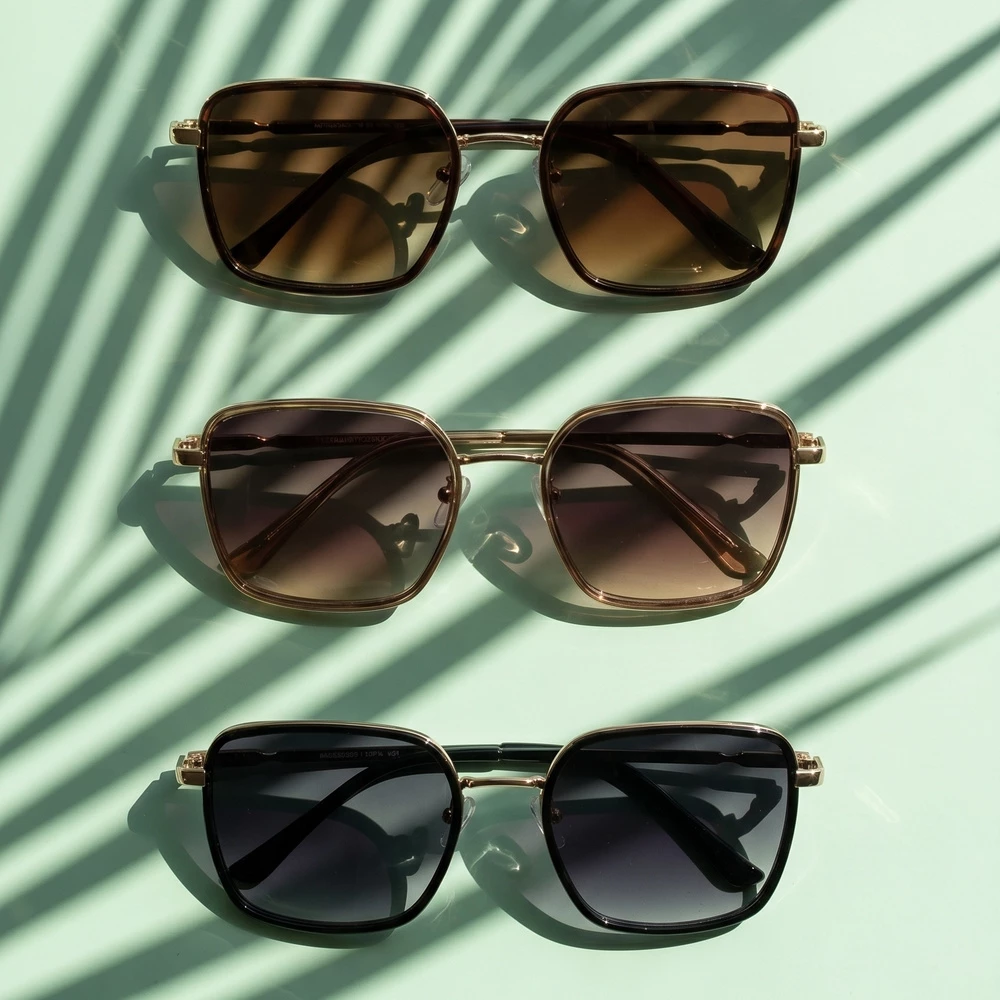 Gradient Lens Square Frame Sunglasses