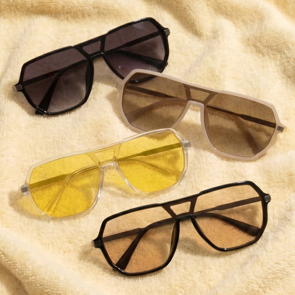 Flat Top Aviator Pilot Frame Sunglasses