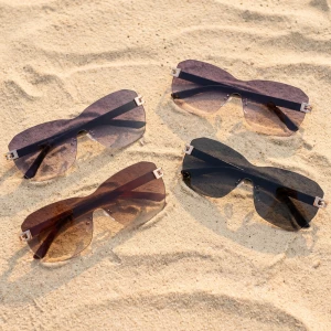 Rimless One Piece Shield Sunglasses