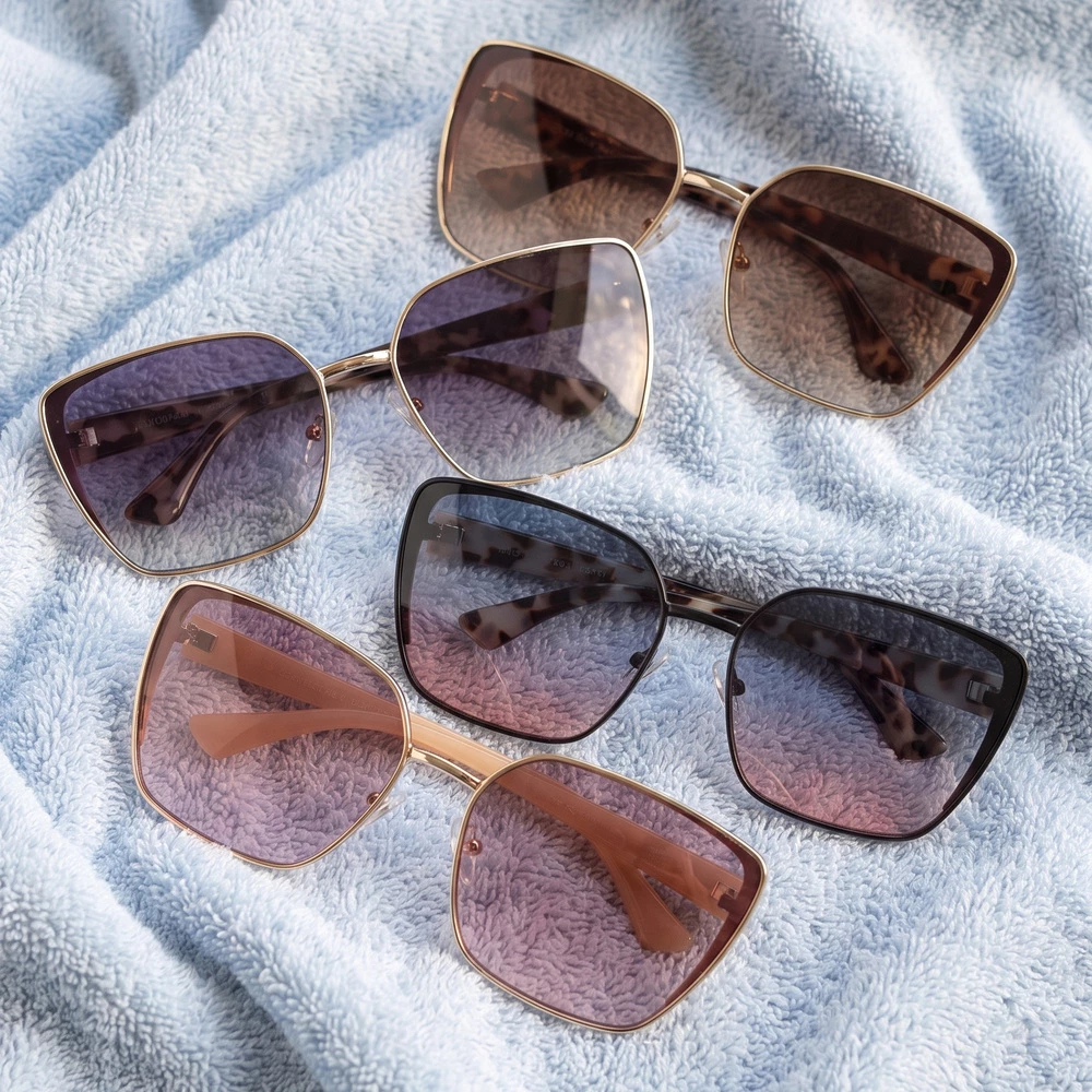 Oversized Flat Top Square Sunglasses