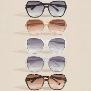 Large Gradient Lens Sunglasses Set
