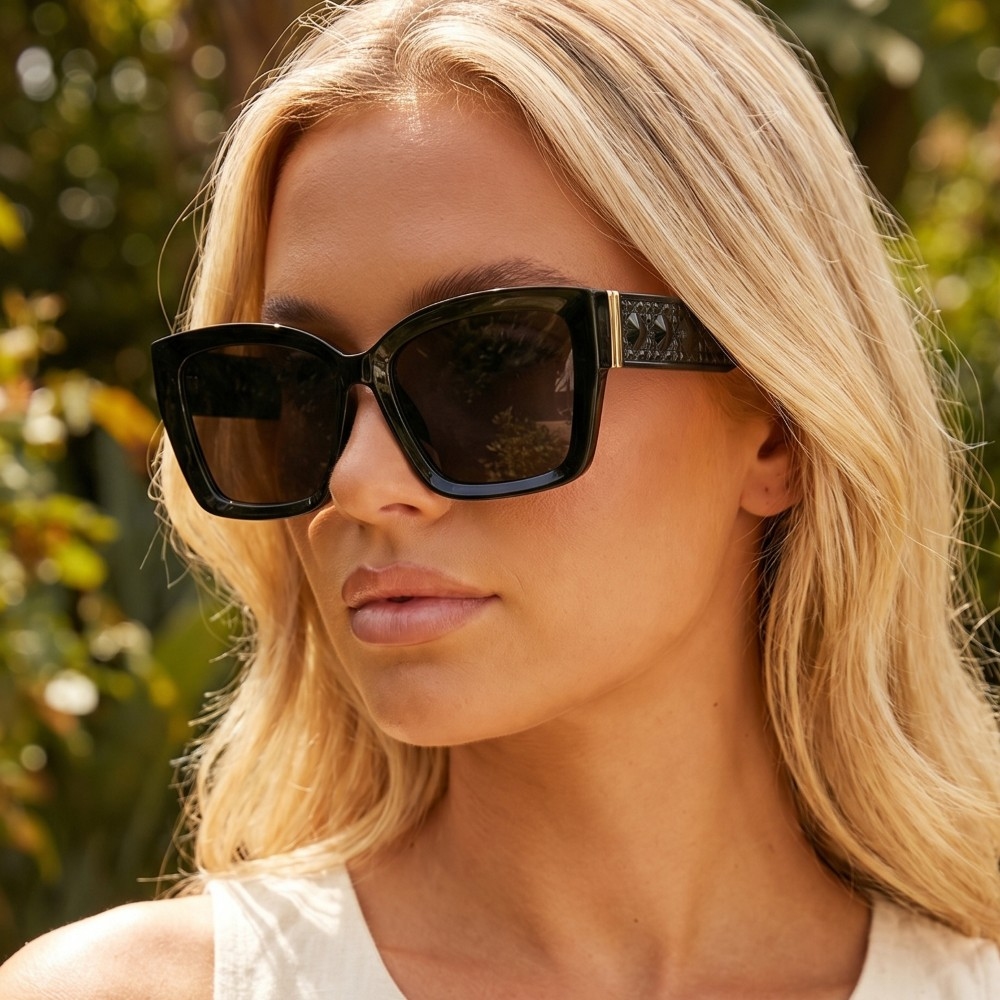Oversized Square Cat-Eye Sunglasses