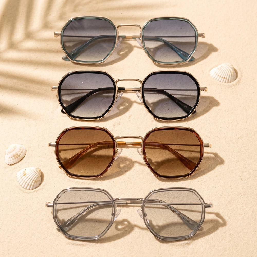 Hexagon Frame Assorted Sunglasses