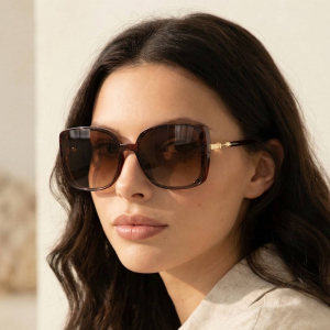 Polycarbonate Oversized Round Lens Sunglasses Set