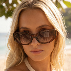 Angular Oval Cat Eye Sunglasses