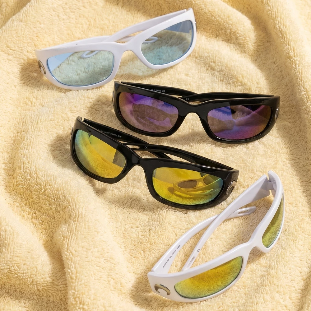 Sport Wrap Mirror Lens Sunglasses