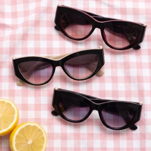 Bold Cat Eye Studded Temple Sunglasses