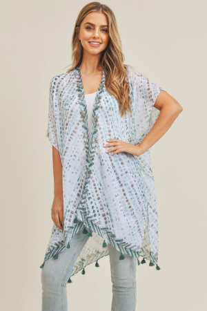 Brush Stroke Pattern Kimono