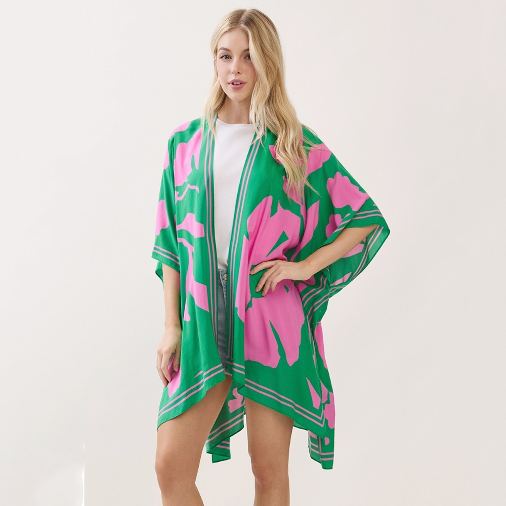 Abstract Flower Kimono