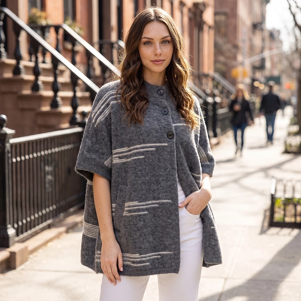Brushed Knit Button Front Cardigan