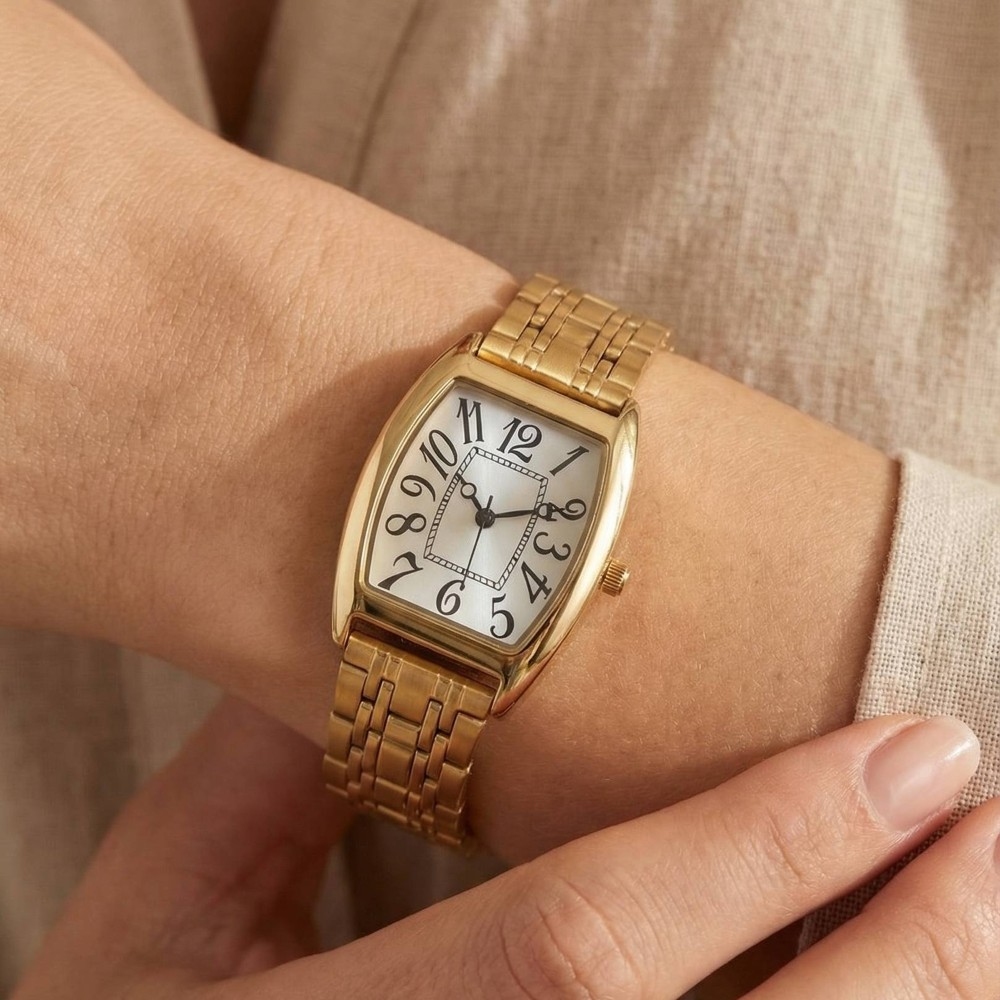 Numbered Rectangle Face Watch