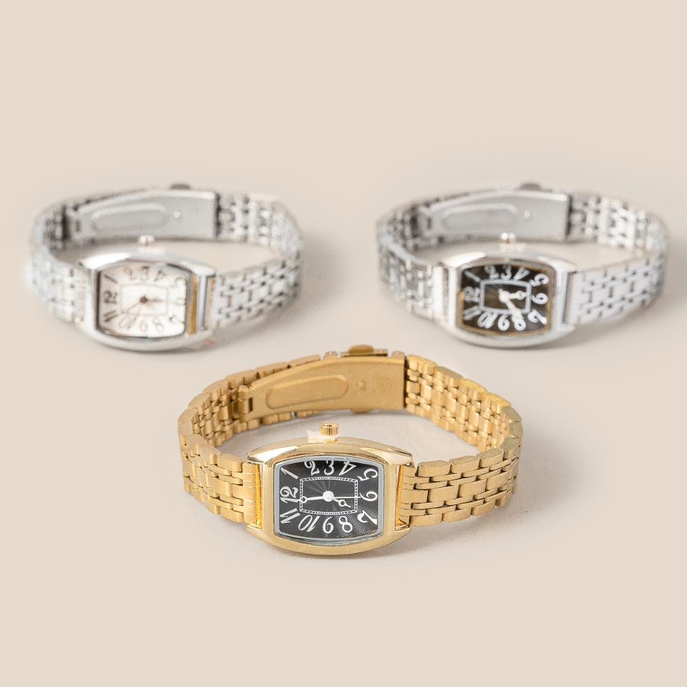 Numbered Rectangle Face Watch