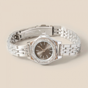 Pave Trim Octagonal Watch
