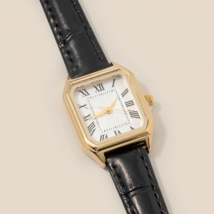 Thin Leather Strap Vintage Square Watch
