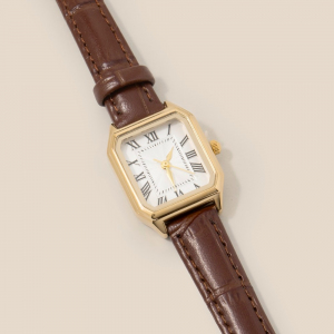 Thin Leather Strap Vintage Square Watch