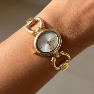 Oval Face Horsebit Link Bracelet Watch