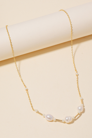 Pearl Charms Chain Necklace