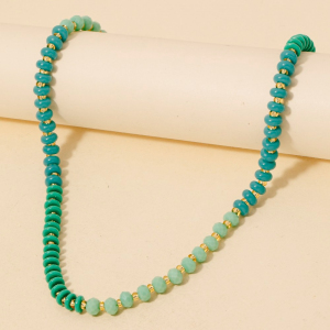 Stone And Glass Beaded Necklace