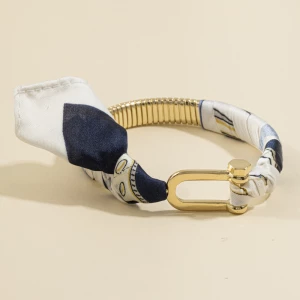 Scarf Wrapped Tube Bangle Bracelet