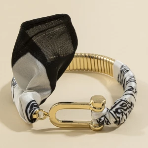 Scarf Wrapped Tube Bangle Bracelet