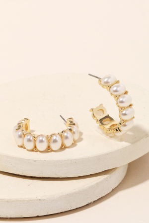 Rhinestone Hoop Earrings