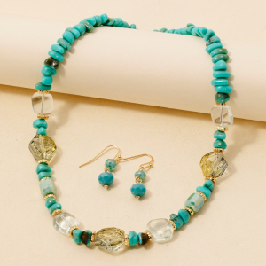 Assorted Stone And Resin Beaded Necklace Set
