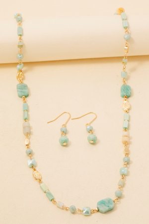 Assorted Beaded Chain Long Necklace Set