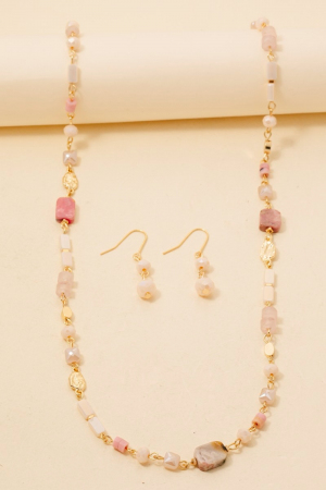 Assorted Beaded Chain Long Necklace Set