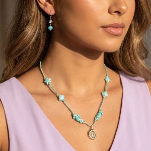 Ceramic Sea Life Braided Cord Necklace Set