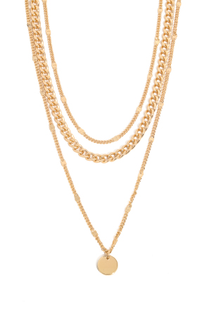 Dainty Layered Coin Chain Necklace