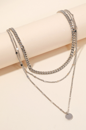 Dainty Layered Coin Chain Necklace