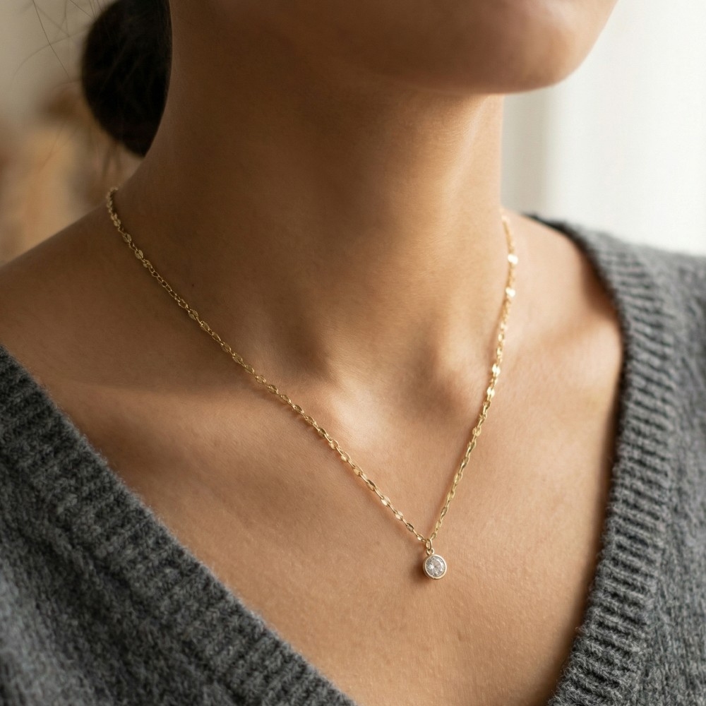 Small Cz Pendant Necklace