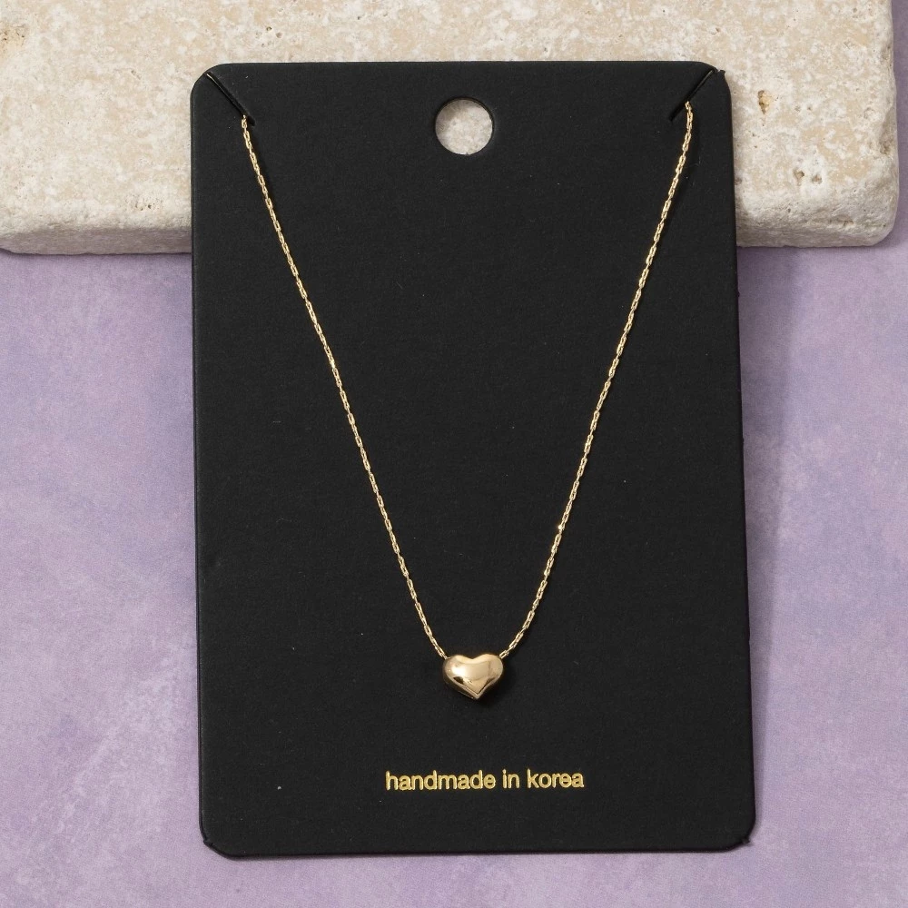 Mini Puffy Heart Pendant Necklace