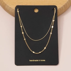 Dainty Layered Disc Station Necklace