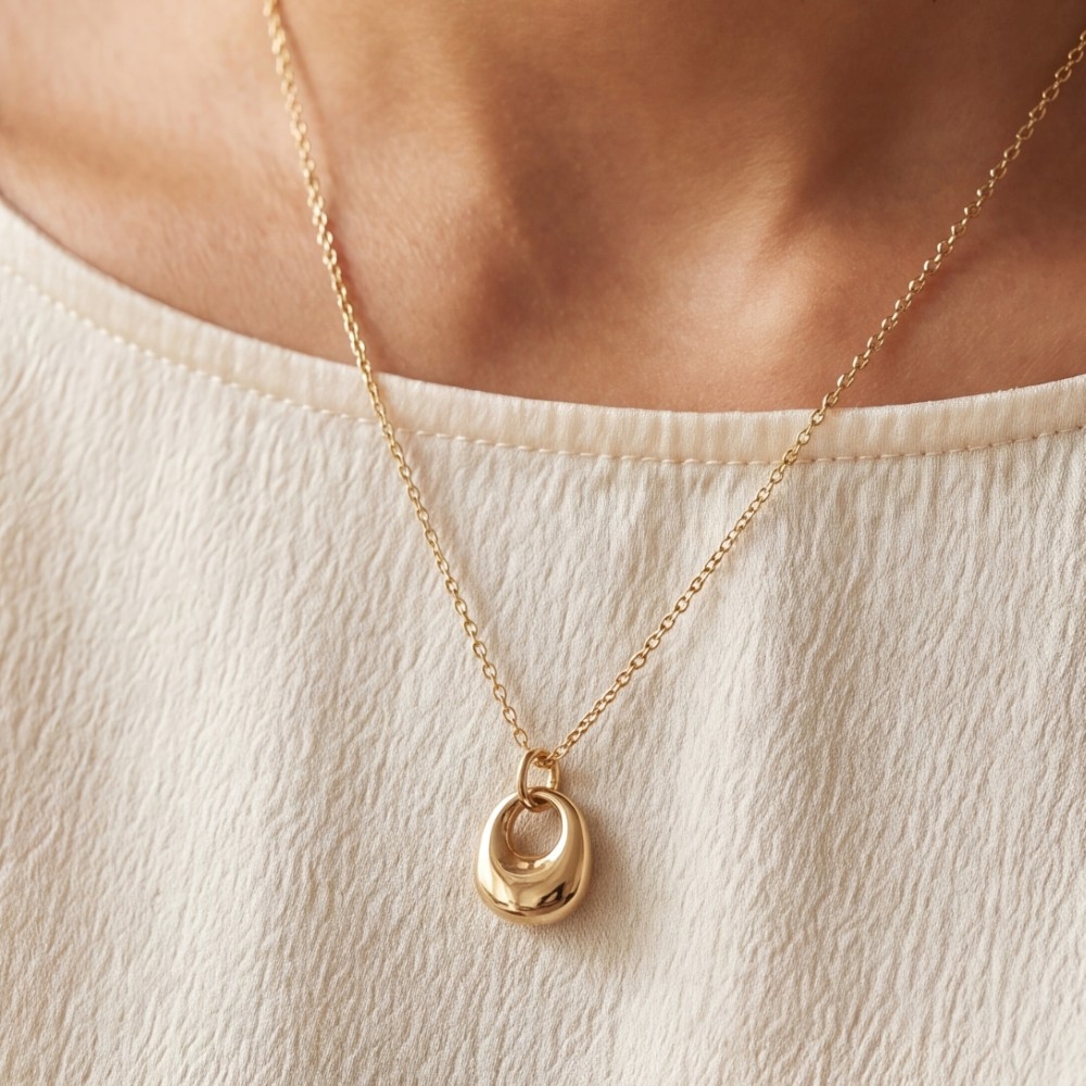 Mini Lock Charm Pendant Necklace