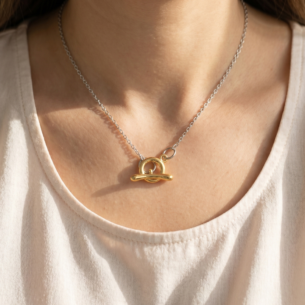 18K Gold Dipped Libra Zodiac Pendant Necklace