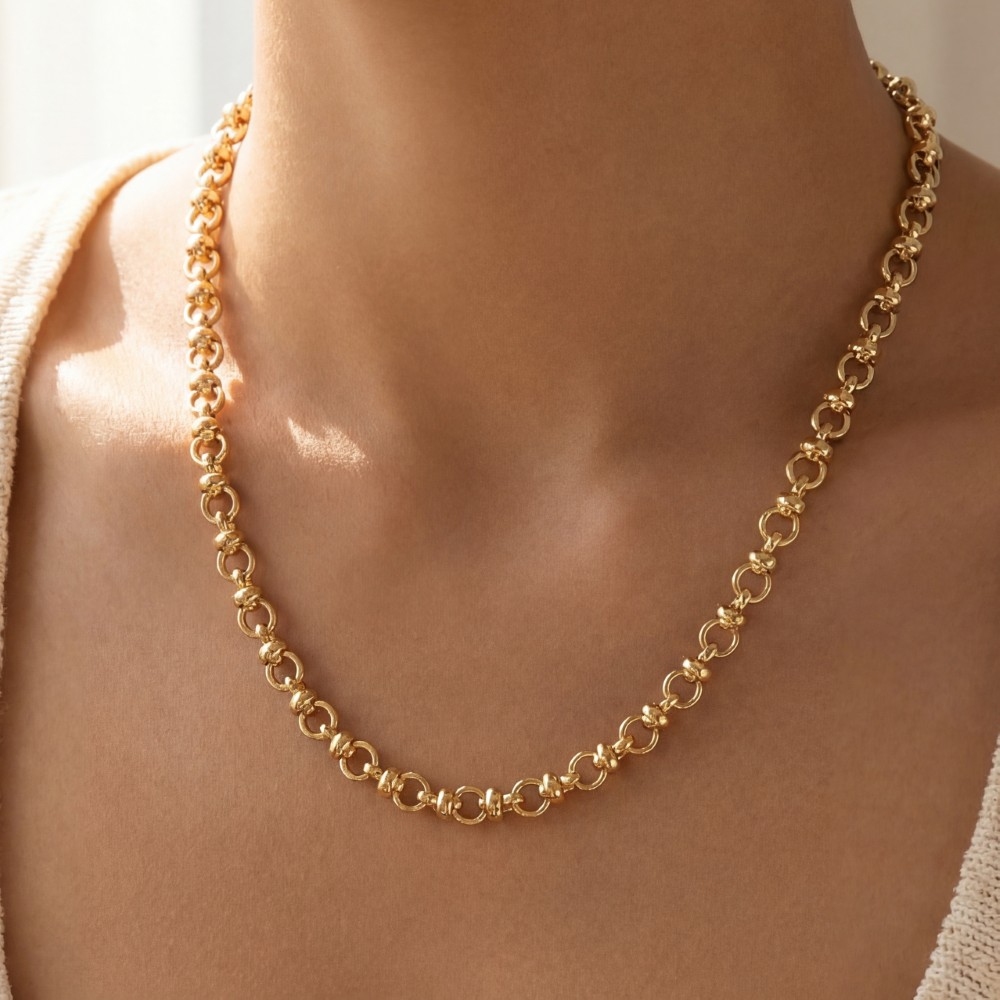 Circle Link Chain Necklace