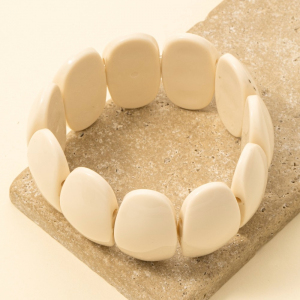 Marble Acrylic Ovals Elastic Bracelet